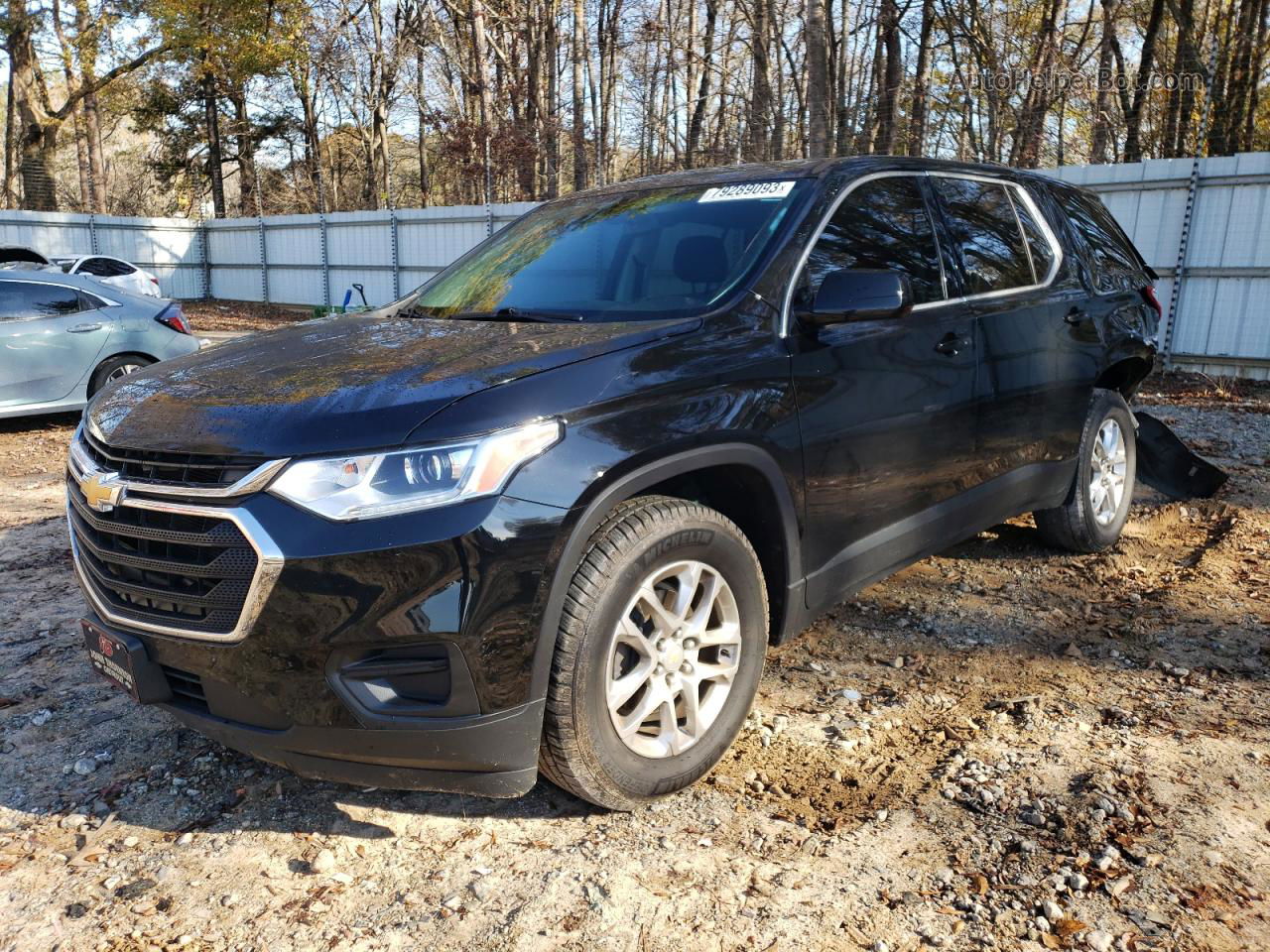 2020 Chevrolet Traverse Ls Black vin: 1GNERFKW9LJ231923