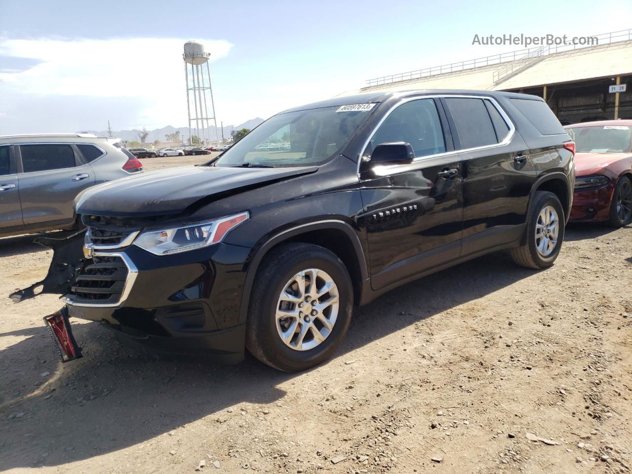 2020 Chevrolet Traverse Ls Black vin: 1GNERFKWXLJ275557