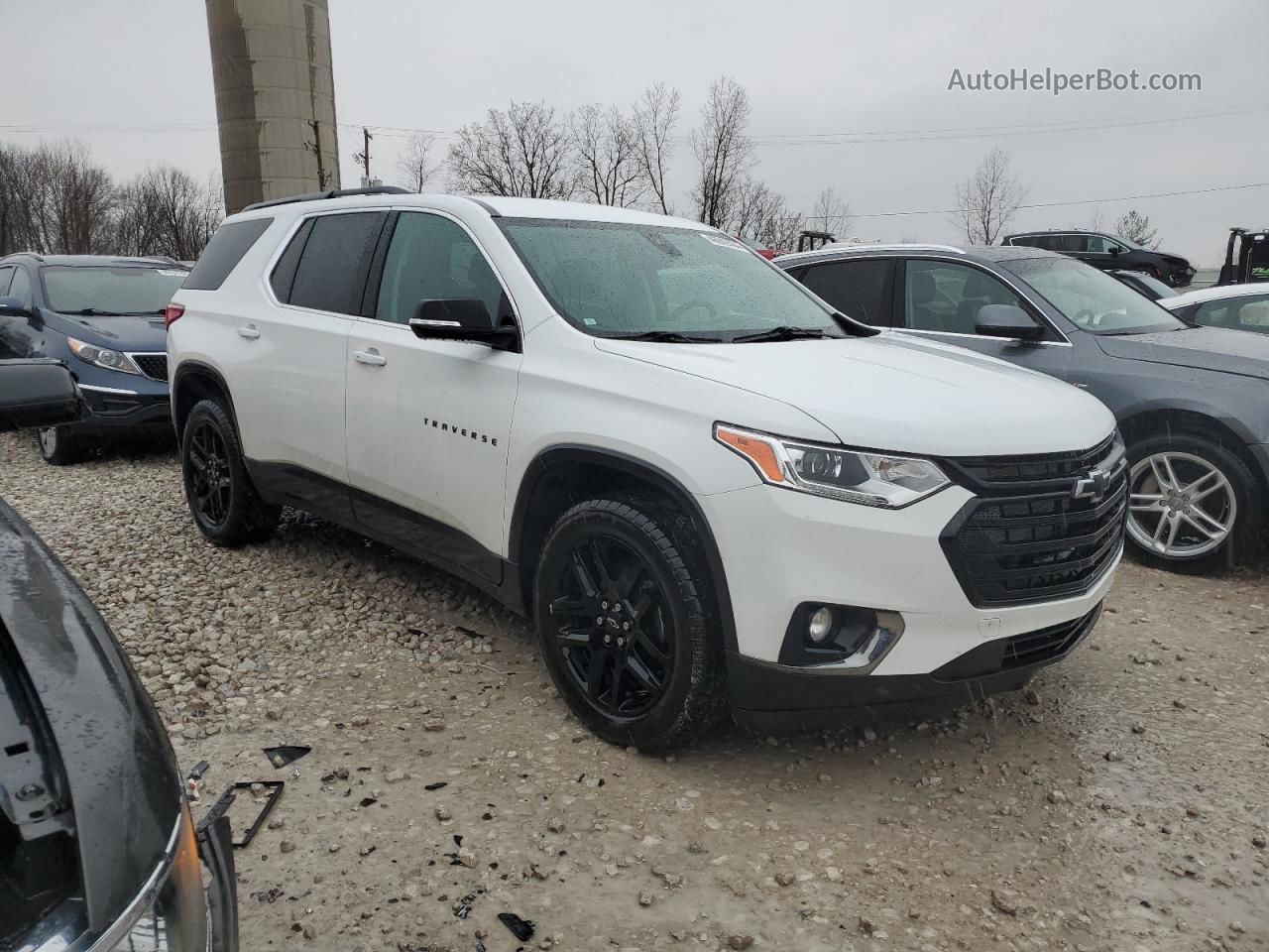 2020 Chevrolet Traverse Lt White vin: 1GNERGKW3LJ246262