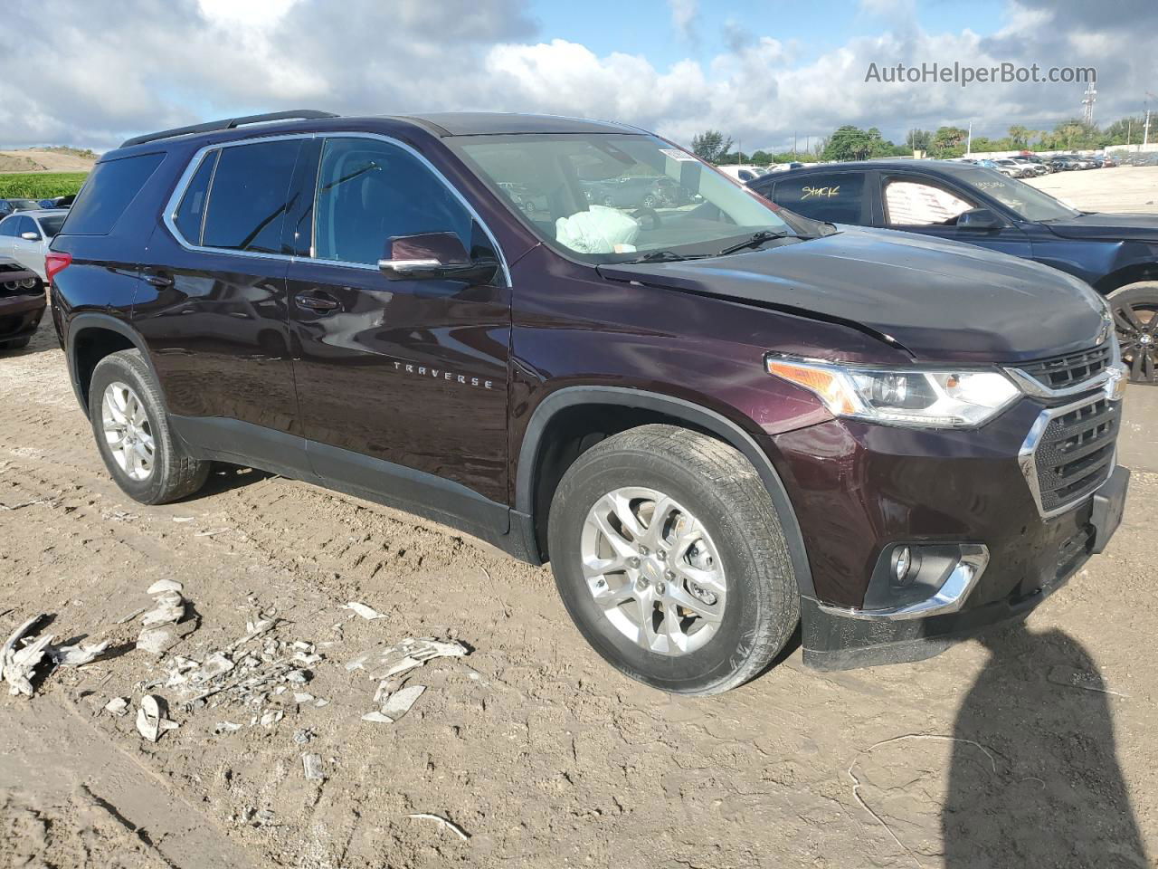 2020 Chevrolet Traverse Lt Burgundy vin: 1GNERGKW6LJ322623