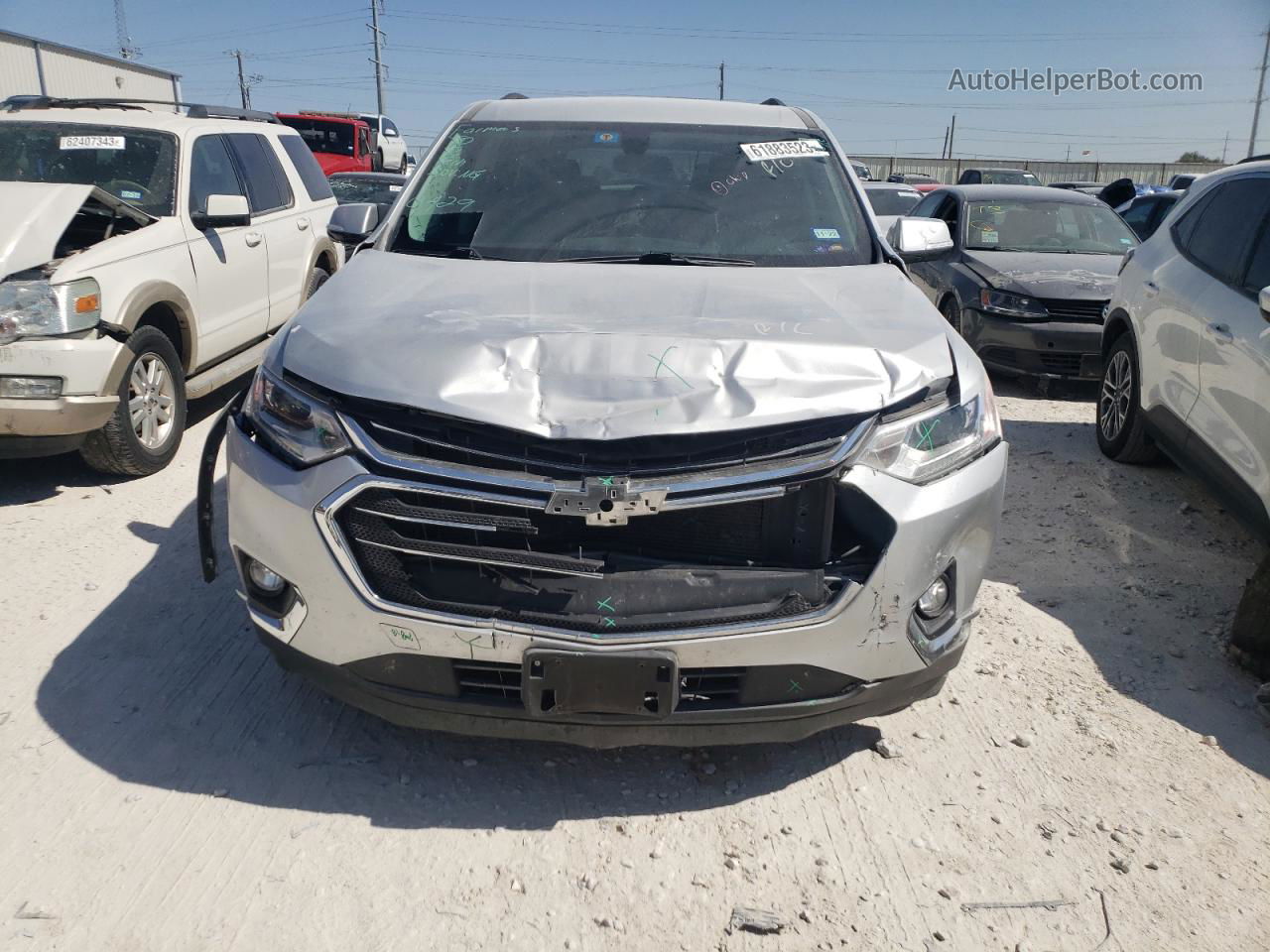 2020 Chevrolet Traverse Lt Серебряный vin: 1GNERGKW7LJ158413