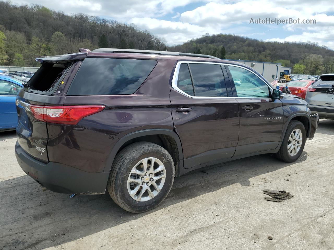 2020 Chevrolet Traverse Lt Maroon vin: 1GNERGKW7LJ227858