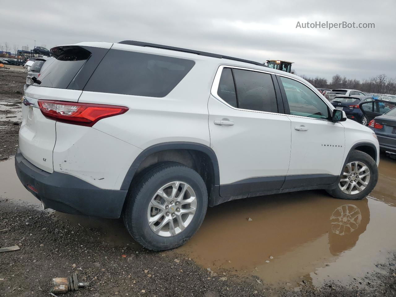 2020 Chevrolet Traverse Lt White vin: 1GNERHKW6LJ215643