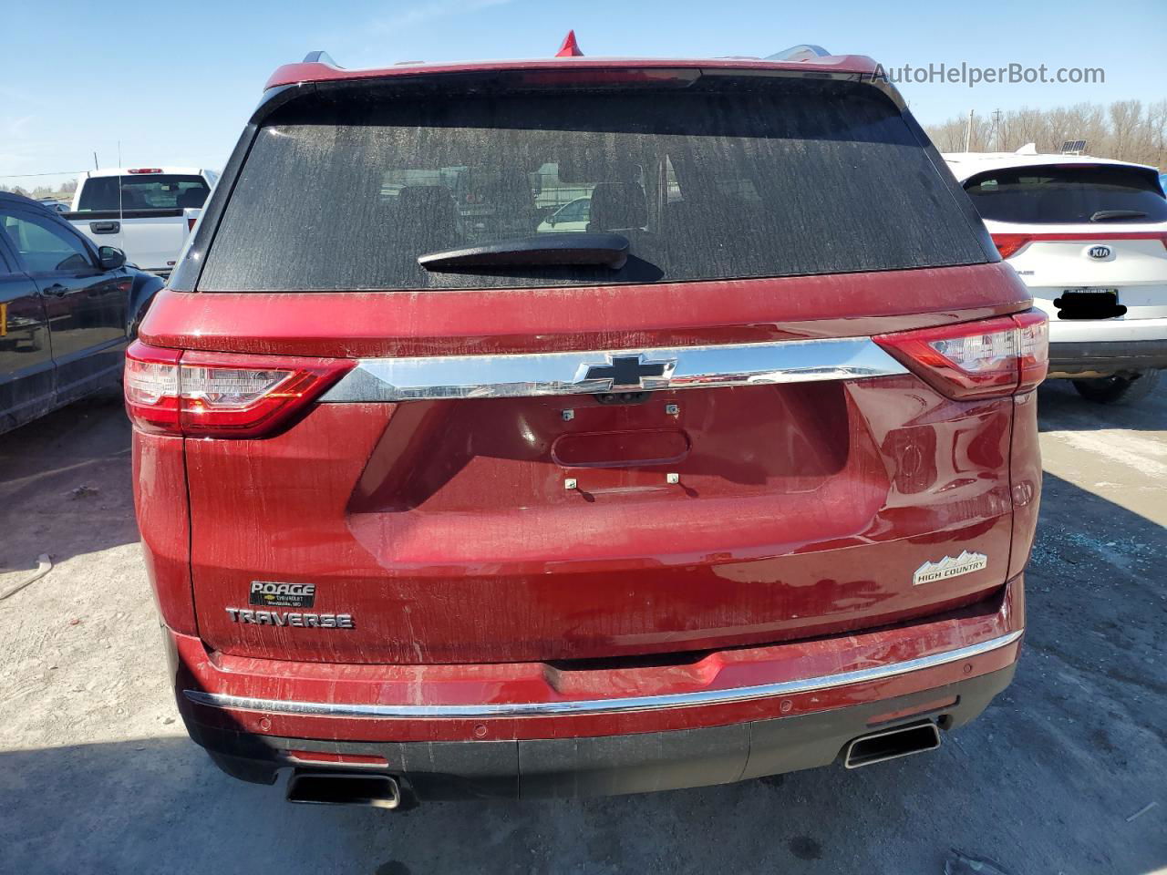 2020 Chevrolet Traverse High Country Red vin: 1GNERNKW9LJ299939