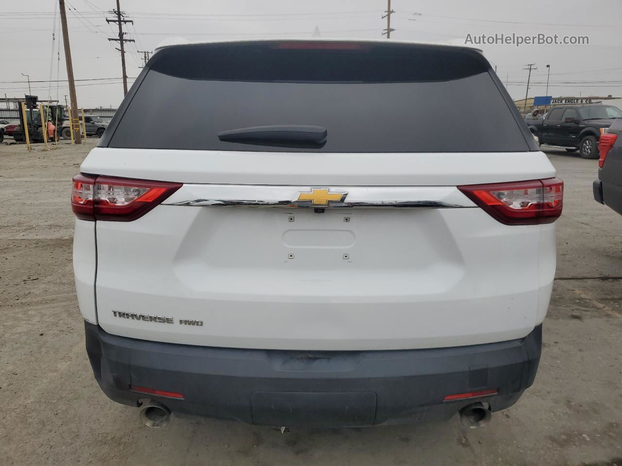 2020 Chevrolet Traverse Ls White vin: 1GNEVFKW0LJ255295