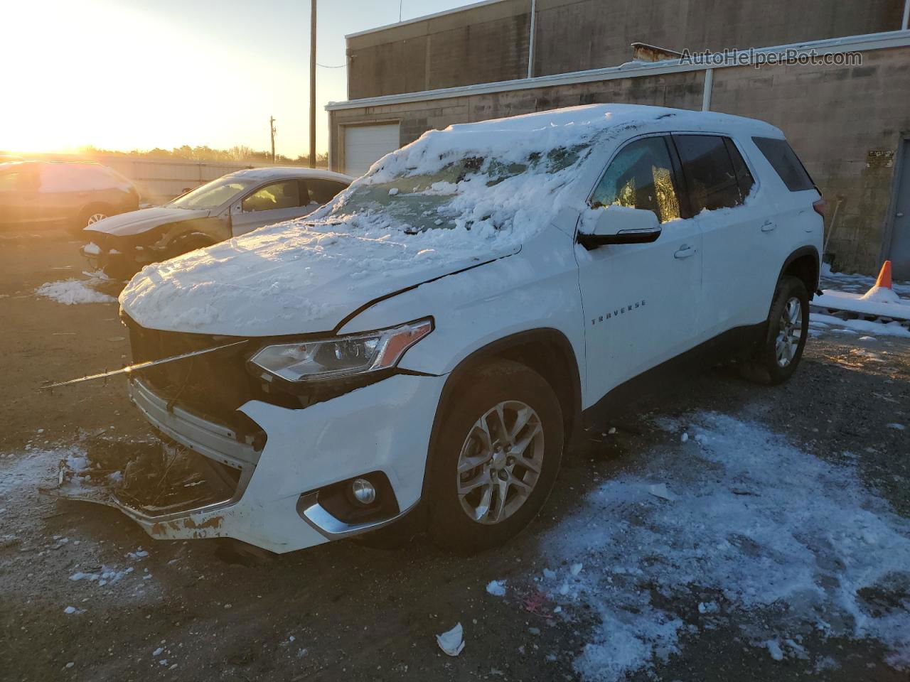 2020 Chevrolet Traverse Lt White vin: 1GNEVGKW7LJ135984