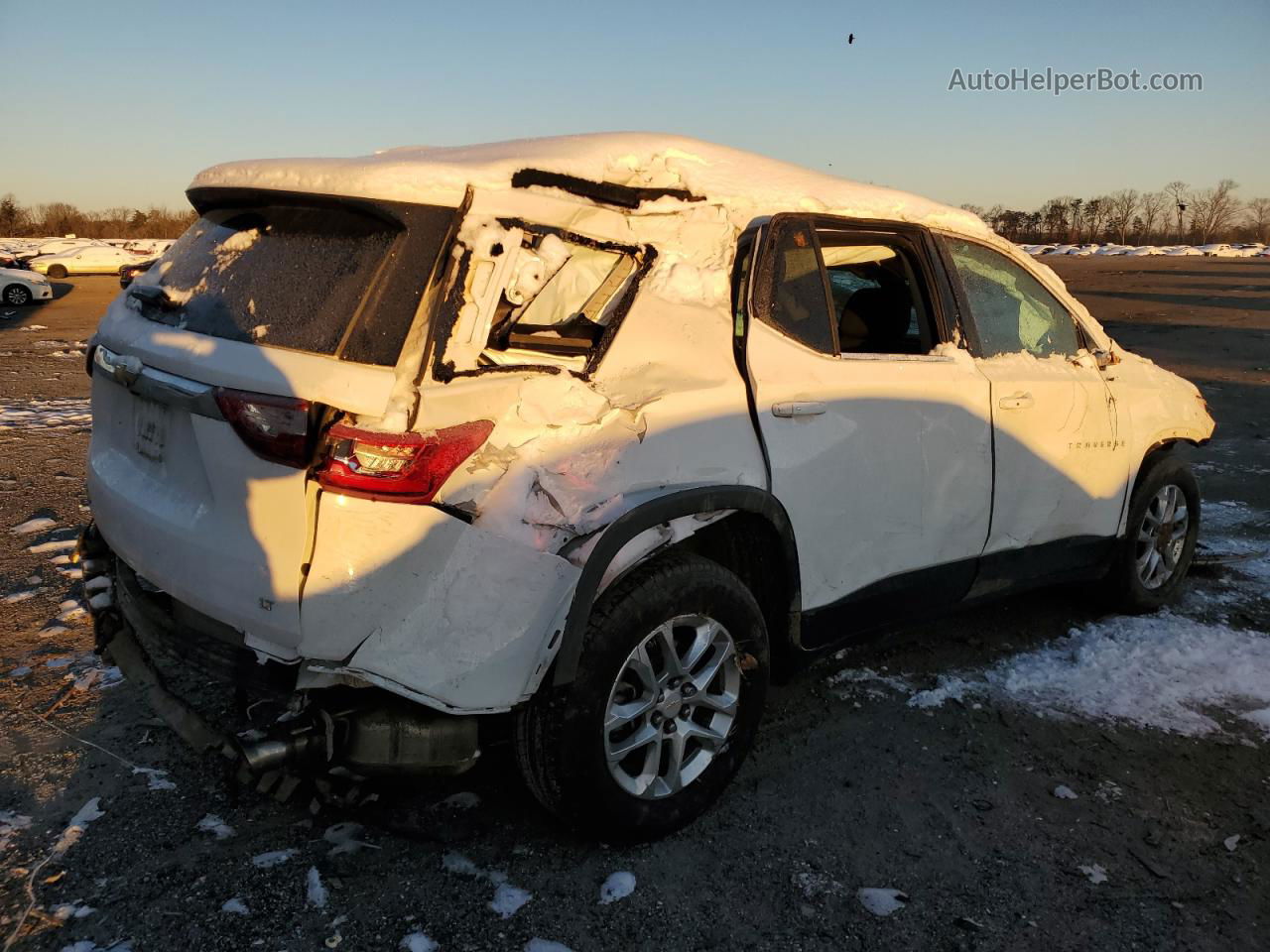 2020 Chevrolet Traverse Lt White vin: 1GNEVGKW7LJ135984