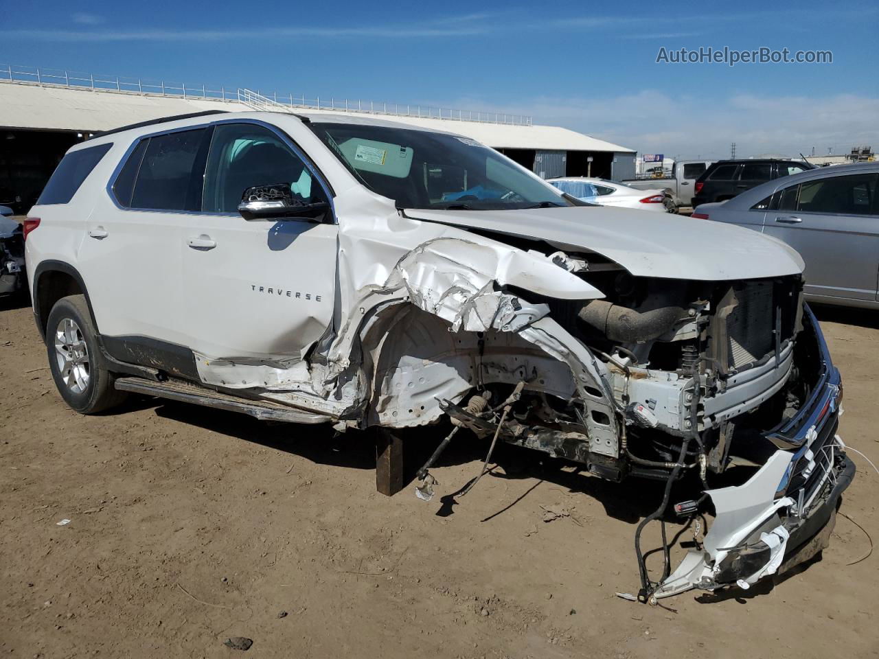 2020 Chevrolet Traverse Lt White vin: 1GNEVGKW9LJ201158