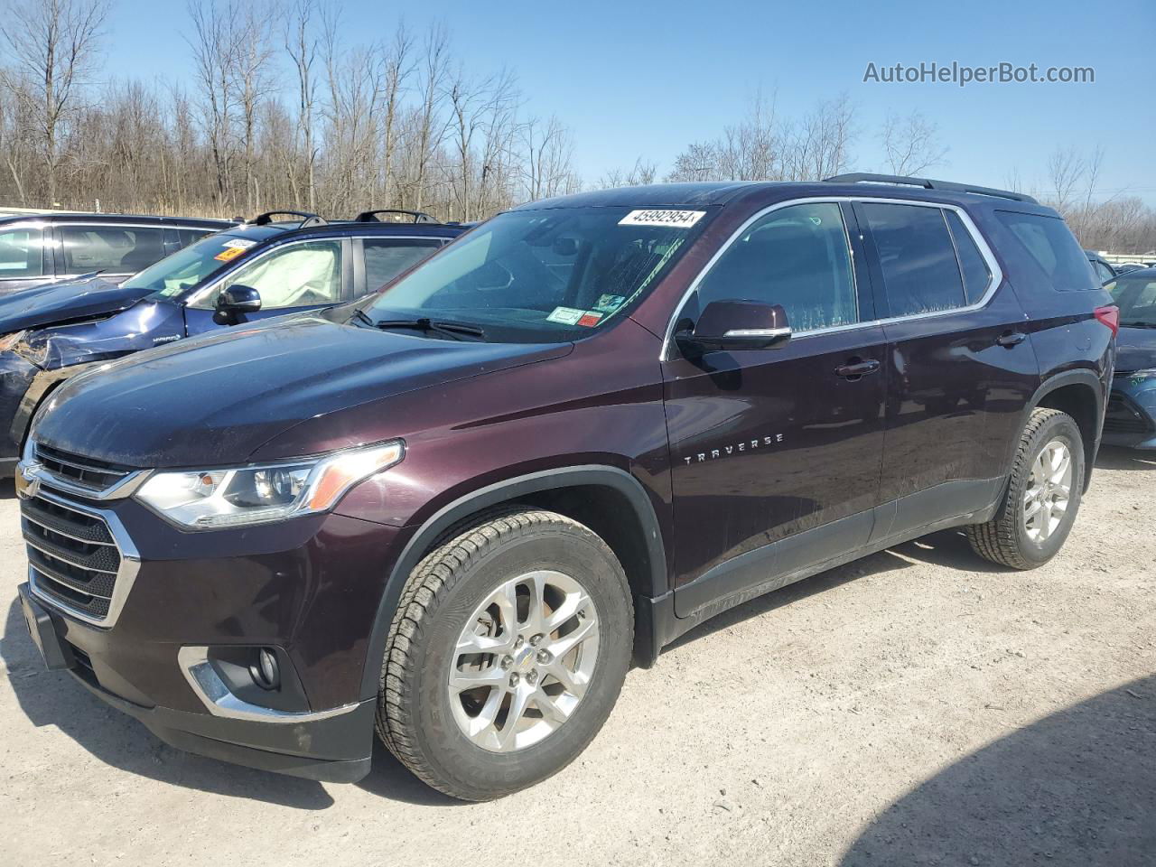 2020 Chevrolet Traverse Lt Burgundy vin: 1GNEVGKW9LJ257097