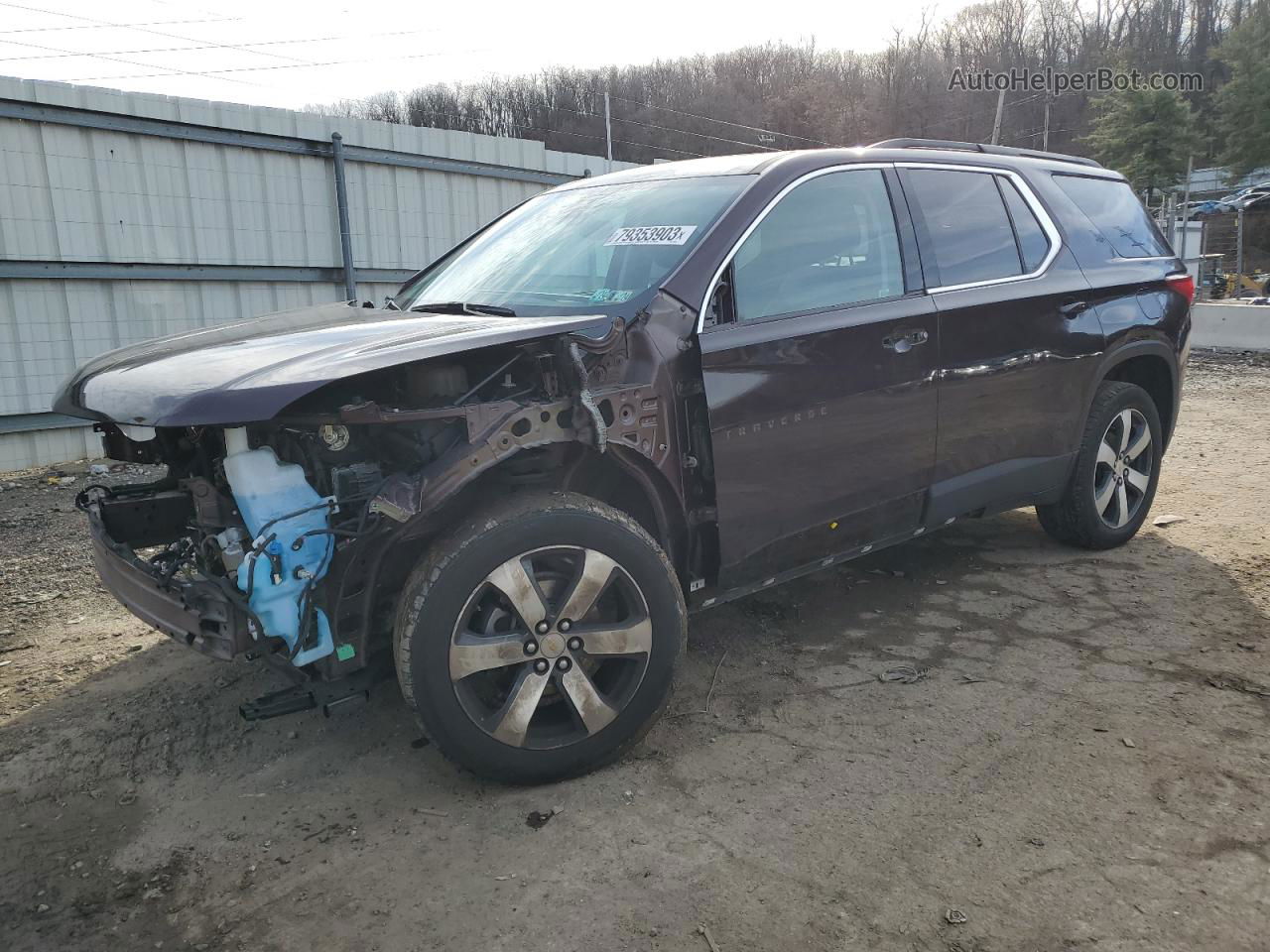 2020 Chevrolet Traverse Lt Бордовый vin: 1GNEVHKW2LJ173547