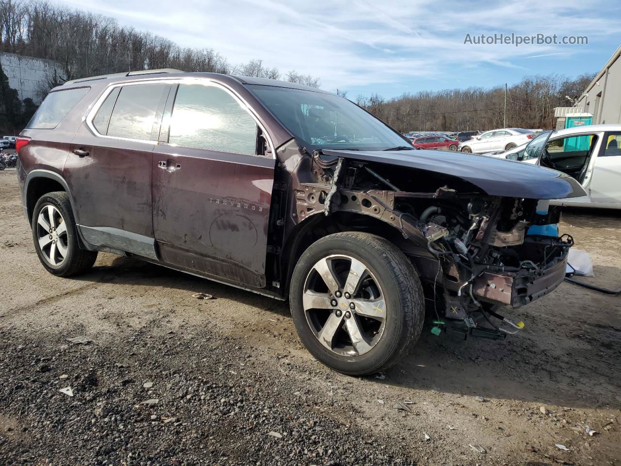 2020 Chevrolet Traverse Lt Burgundy vin: 1GNEVHKW2LJ173547