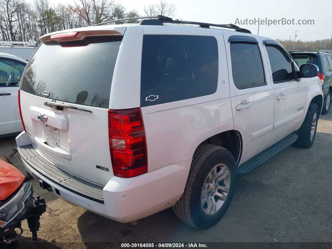 2007 Chevrolet Tahoe Lt White vin: 1GNFC13007R333038