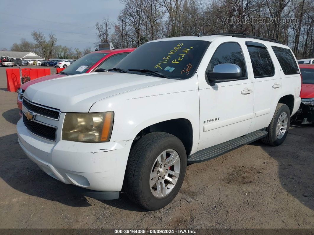 2007 Chevrolet Tahoe Lt White vin: 1GNFC13007R333038