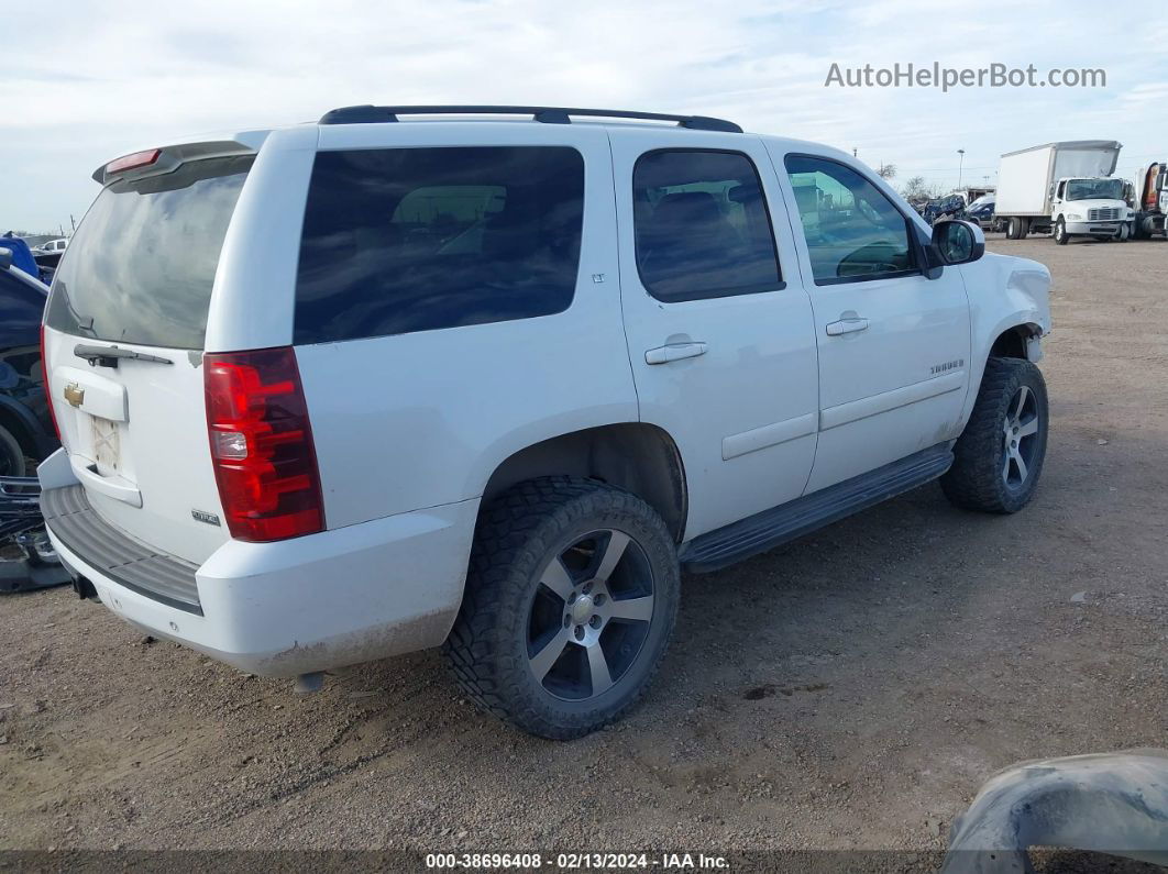 2007 Chevrolet Tahoe Lt White vin: 1GNFC13057J406788