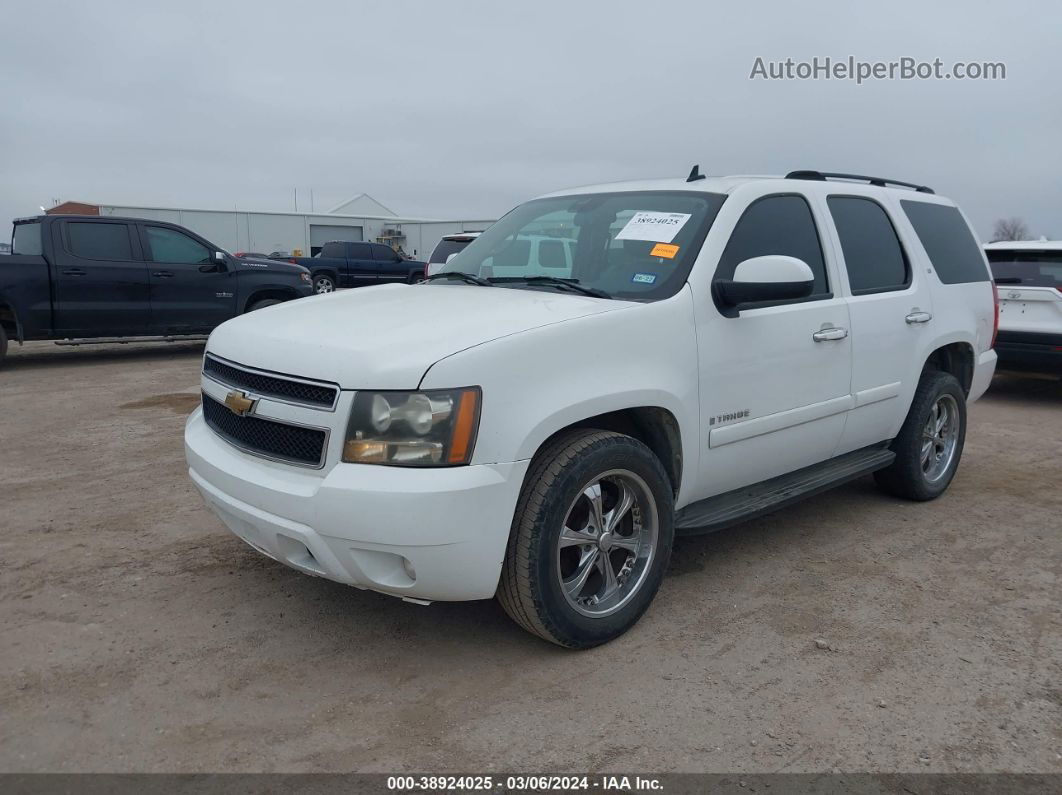 2007 Chevrolet Tahoe Lt White vin: 1GNFC13057R325842