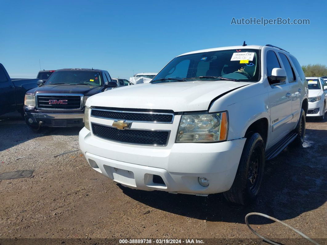 2007 Chevrolet Tahoe Lt White vin: 1GNFC13077R163115