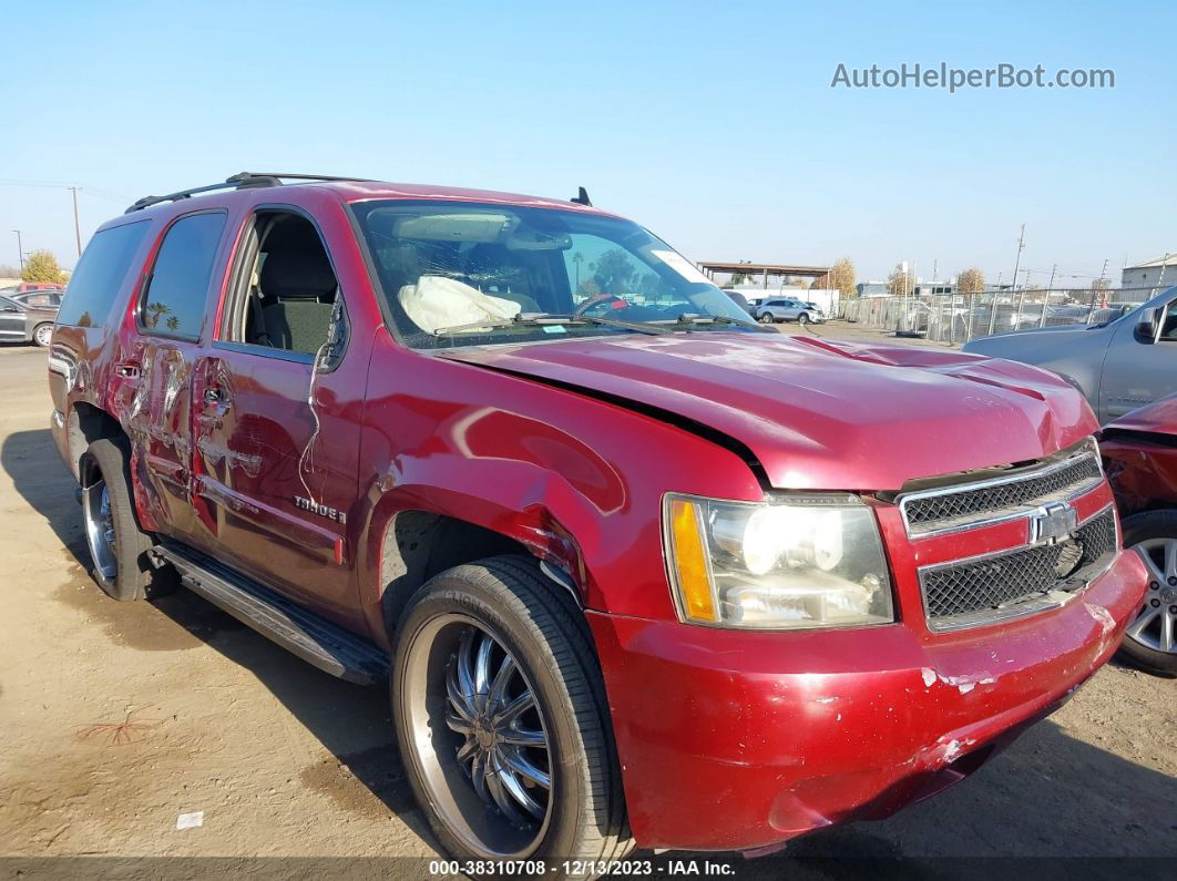 2007 Chevrolet Tahoe Ls Бордовый vin: 1GNFC13077R328824