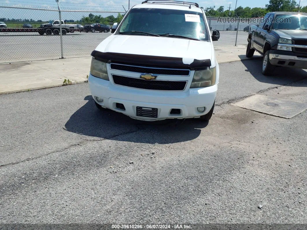 2007 Chevrolet Tahoe Lt White vin: 1GNFC13087R255804