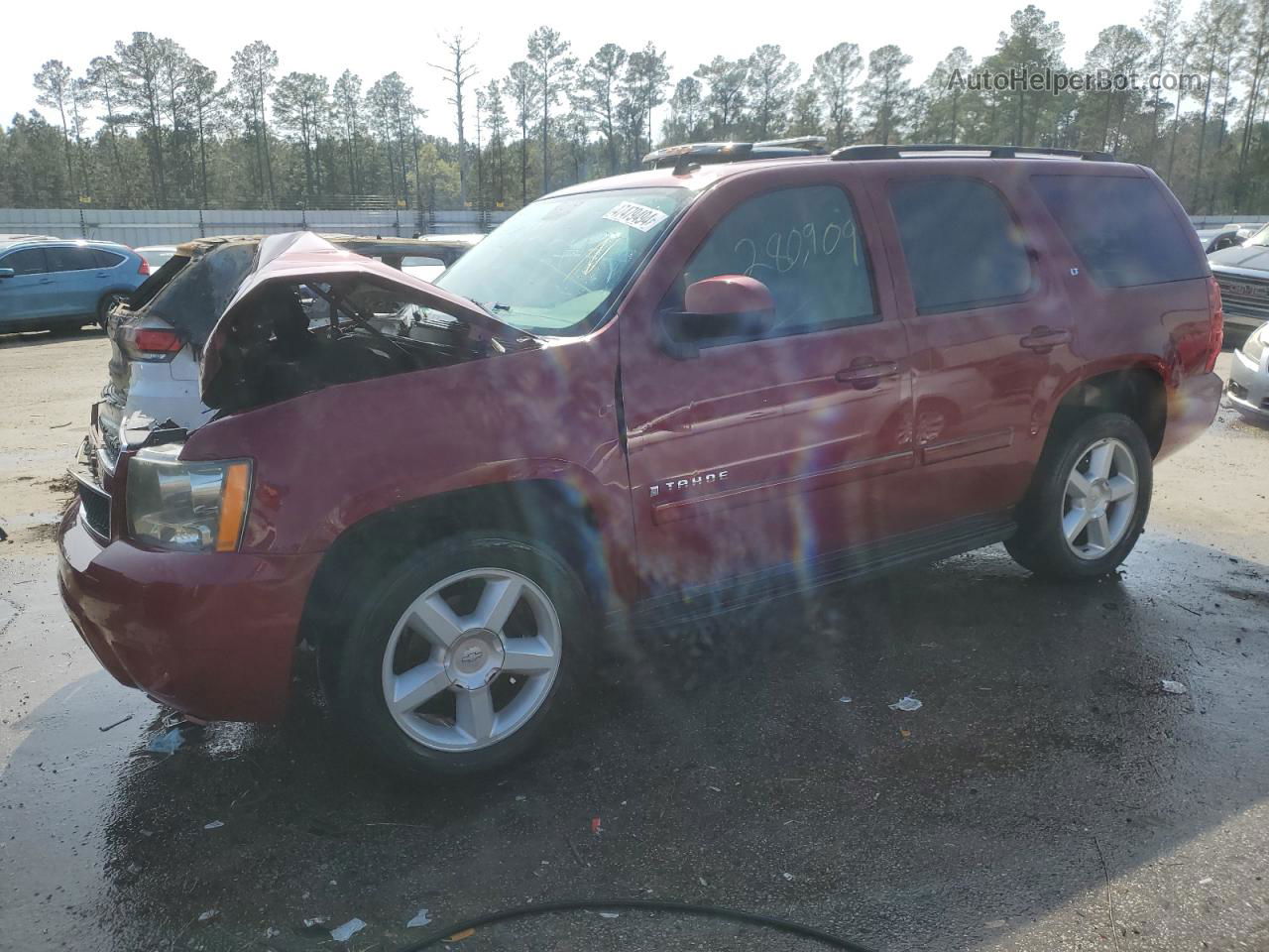 2007 Chevrolet Tahoe C1500 Maroon vin: 1GNFC13097J274070