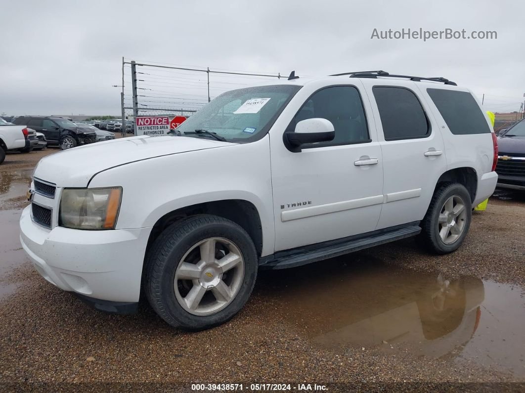 2007 Chevrolet Tahoe Lt White vin: 1GNFC13097R414510