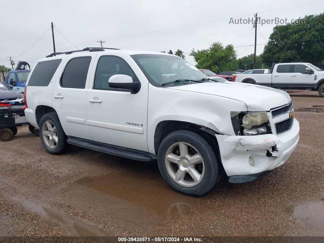 2007 Chevrolet Tahoe Lt White vin: 1GNFC13097R414510