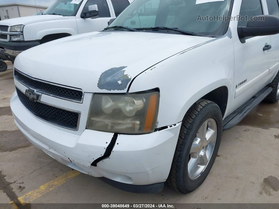 2007 Chevrolet Tahoe Ls White vin: 1GNFC13C27J400053