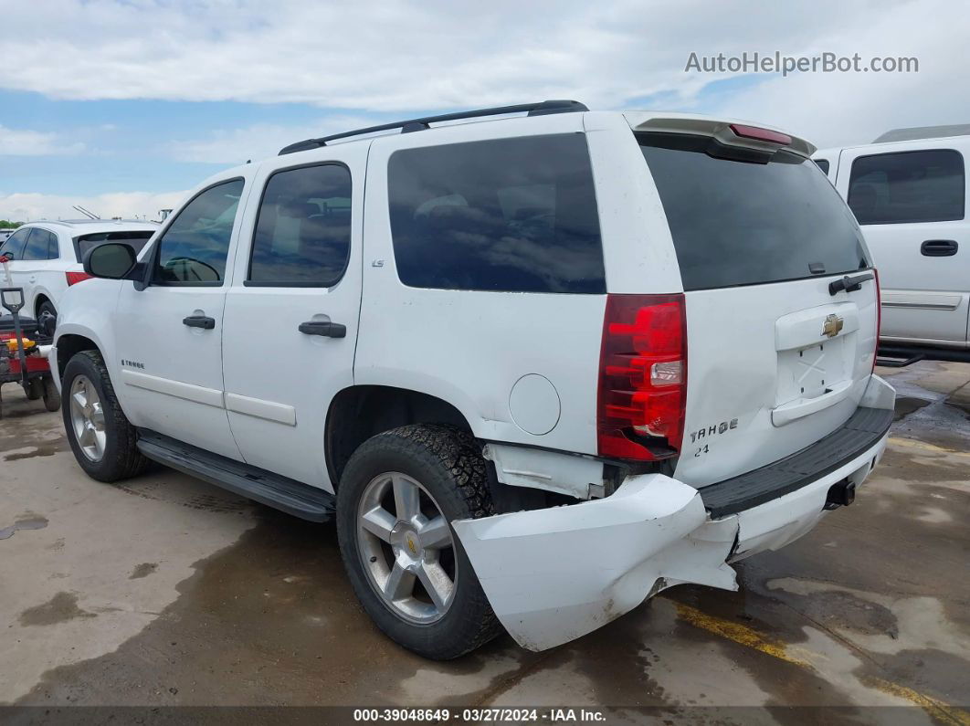 2007 Chevrolet Tahoe Ls White vin: 1GNFC13C27J400053