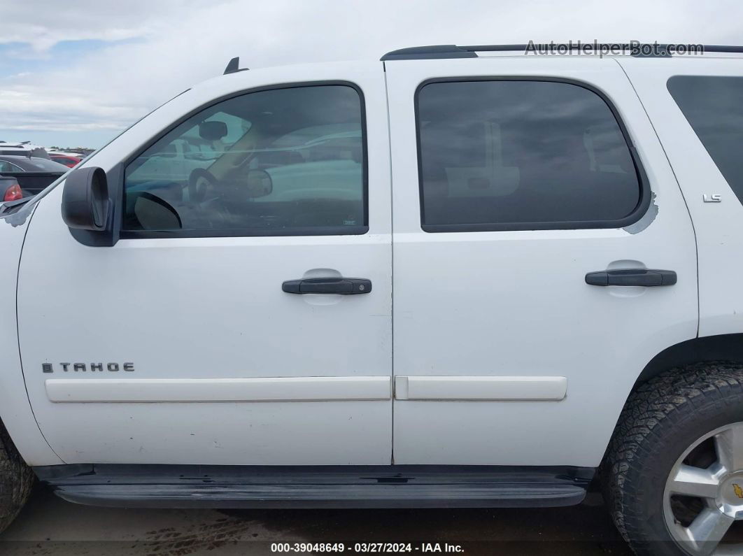 2007 Chevrolet Tahoe Ls White vin: 1GNFC13C27J400053