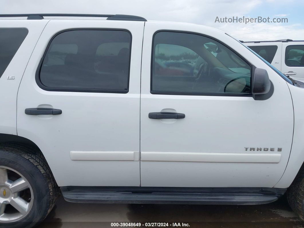 2007 Chevrolet Tahoe Ls White vin: 1GNFC13C27J400053