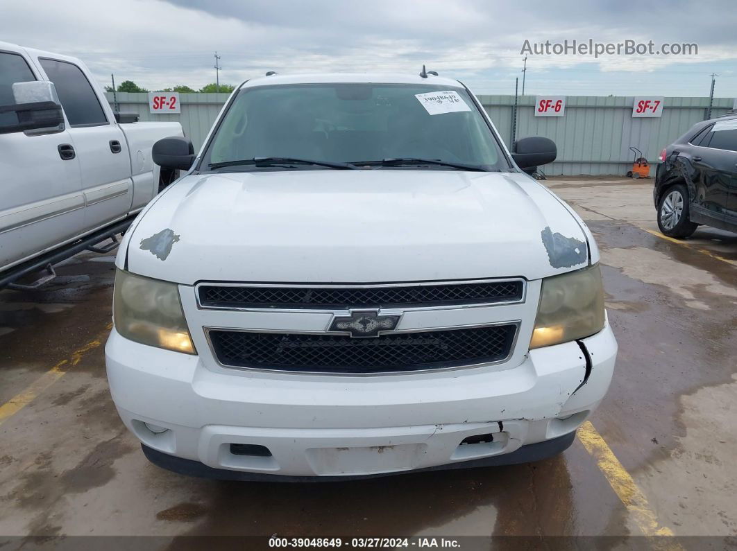 2007 Chevrolet Tahoe Ls White vin: 1GNFC13C27J400053