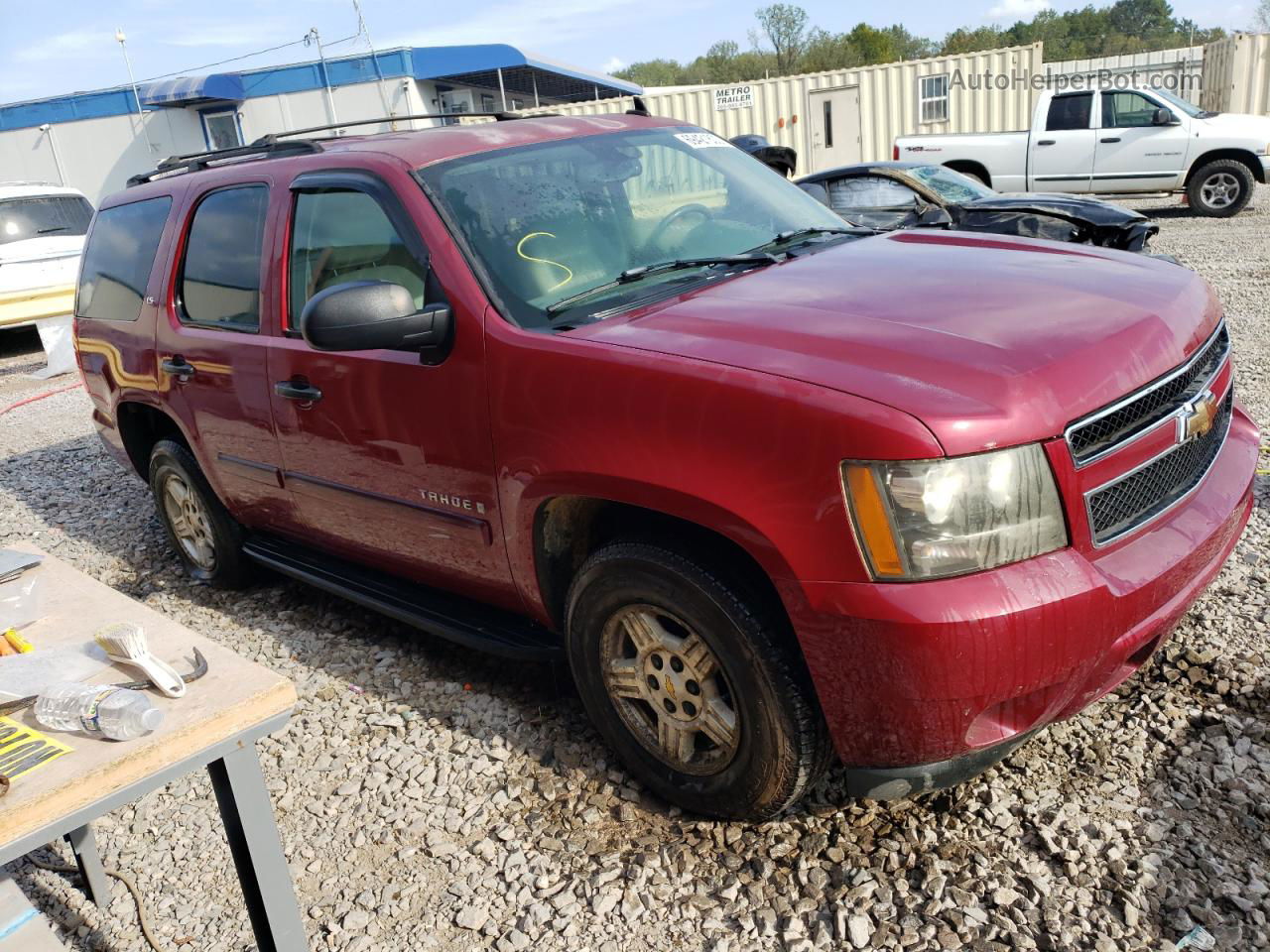 2007 Chevrolet Tahoe C1500 Maroon vin: 1GNFC13C27R269661