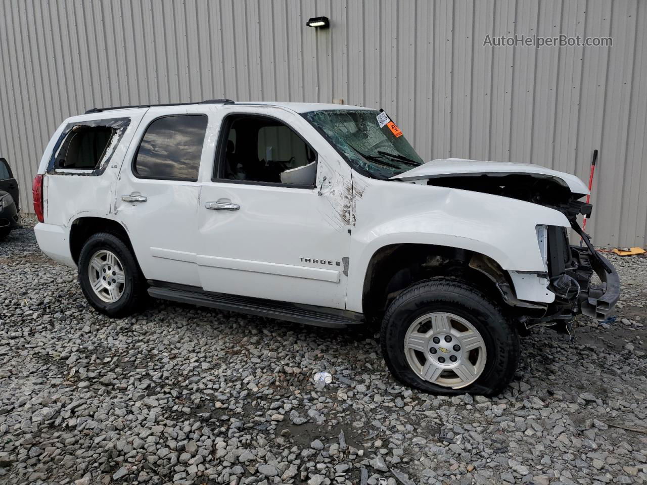 2007 Chevrolet Tahoe C1500 White vin: 1GNFC13C37J334919