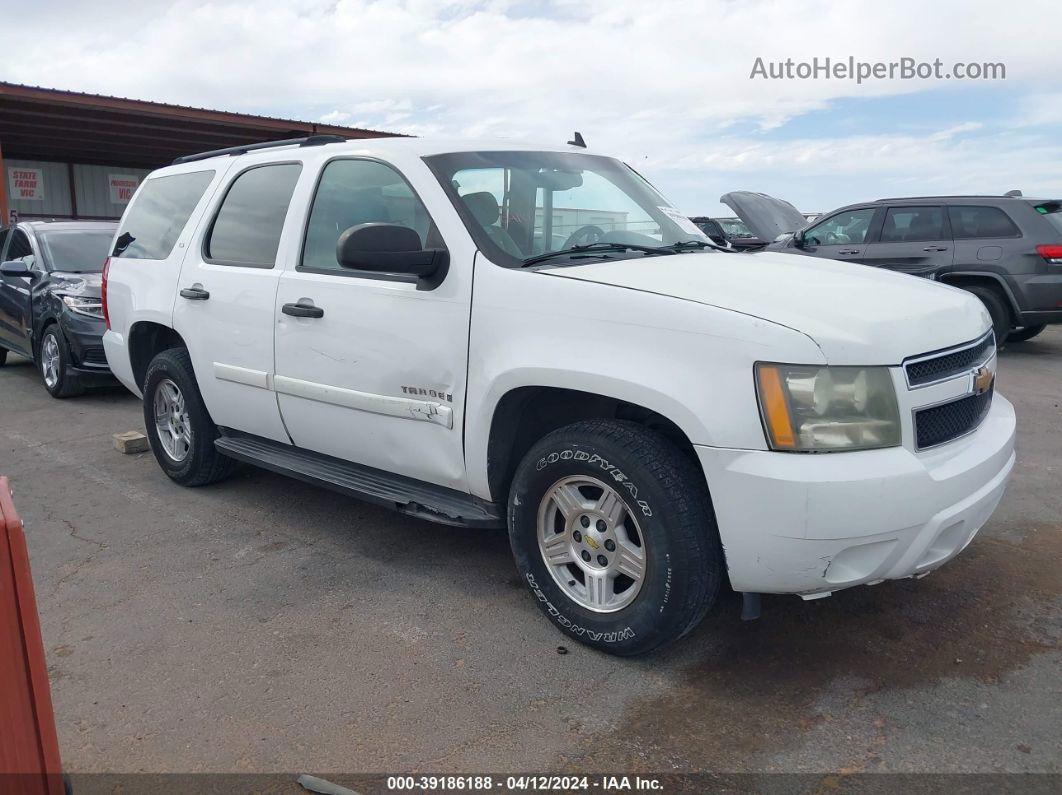 2007 Chevrolet Tahoe Ls White vin: 1GNFC13C37R306166