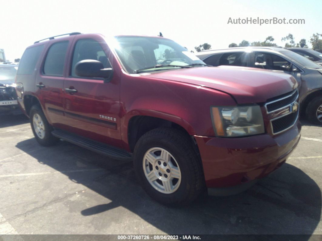 2007 Chevrolet Tahoe Ls Burgundy vin: 1GNFC13C77R419005