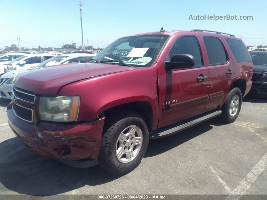 2007 Chevrolet Tahoe Ls Burgundy vin: 1GNFC13C77R419005