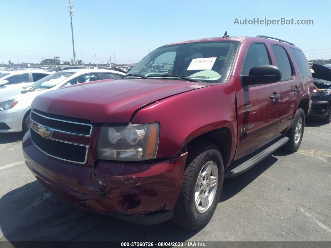 2007 Chevrolet Tahoe Ls Burgundy vin: 1GNFC13C77R419005