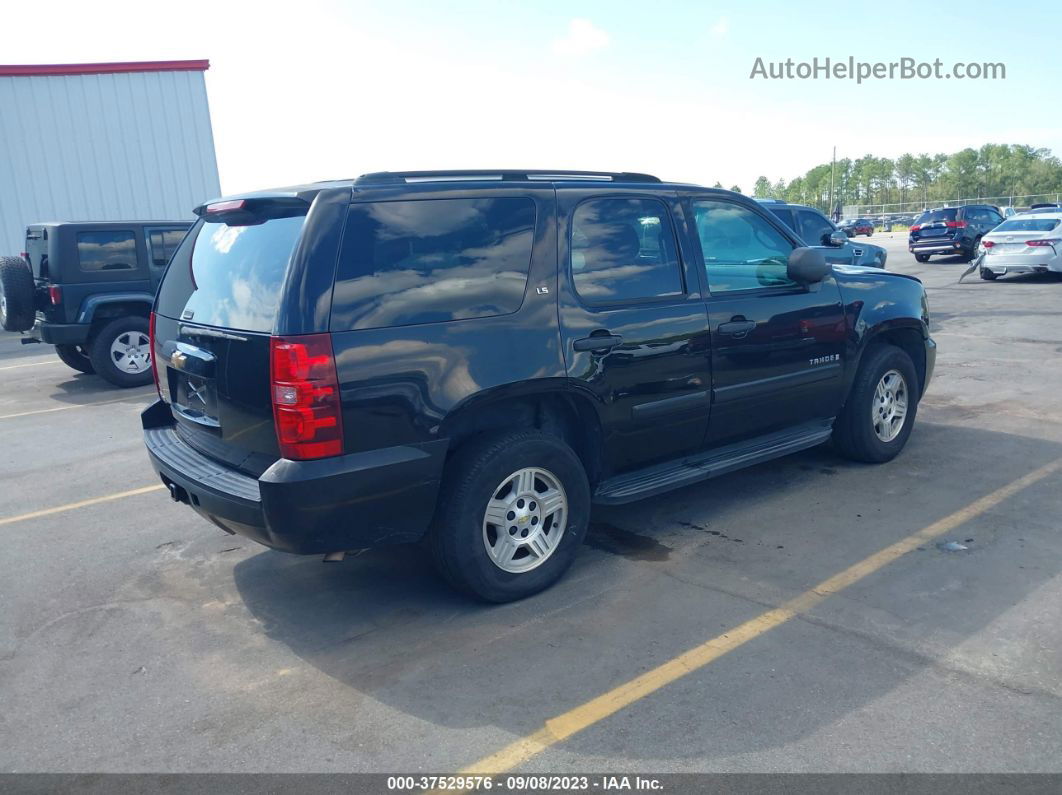 2007 Chevrolet Tahoe Ls Black vin: 1GNFC13C97R333422