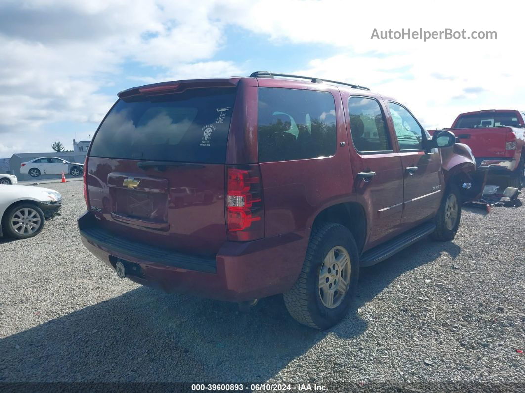 2007 Chevrolet Tahoe Ls Red vin: 1GNFC13C97R419748