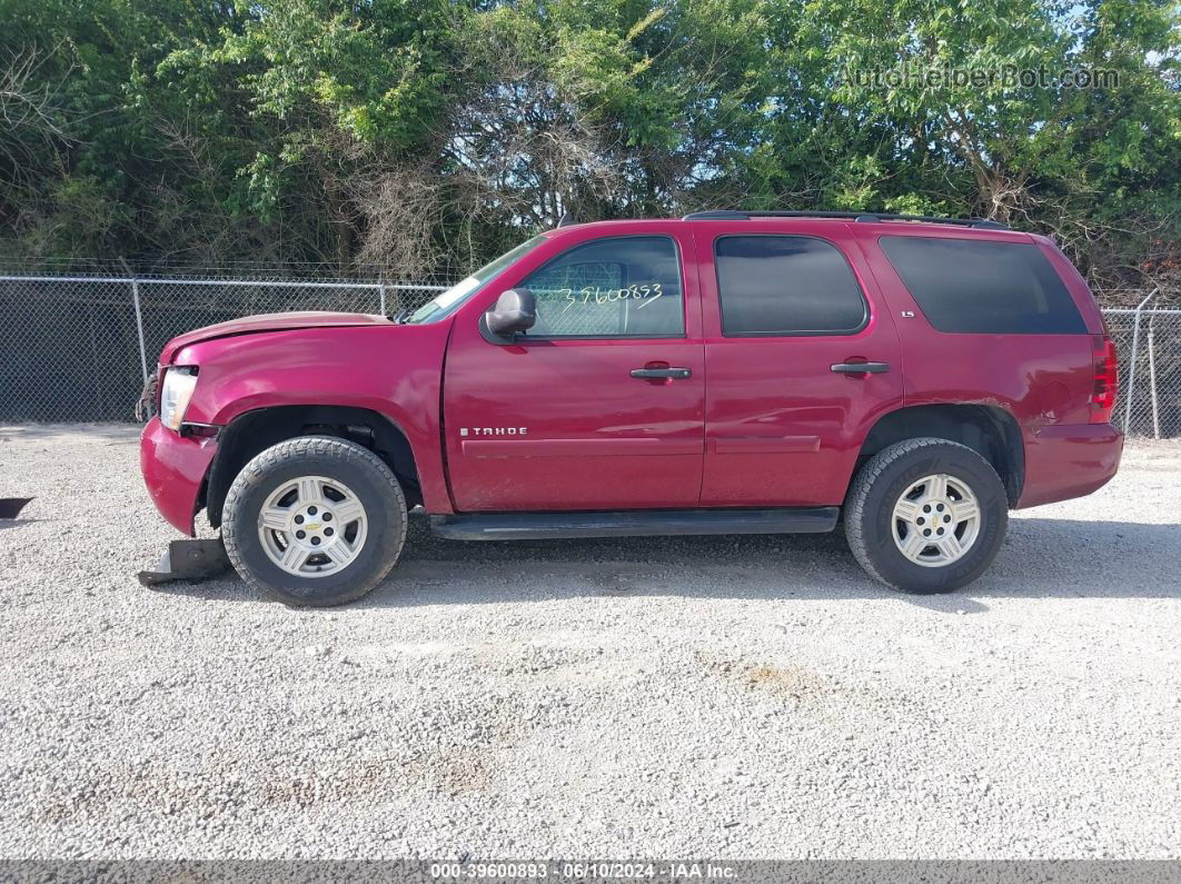 2007 Chevrolet Tahoe Ls Red vin: 1GNFC13C97R419748