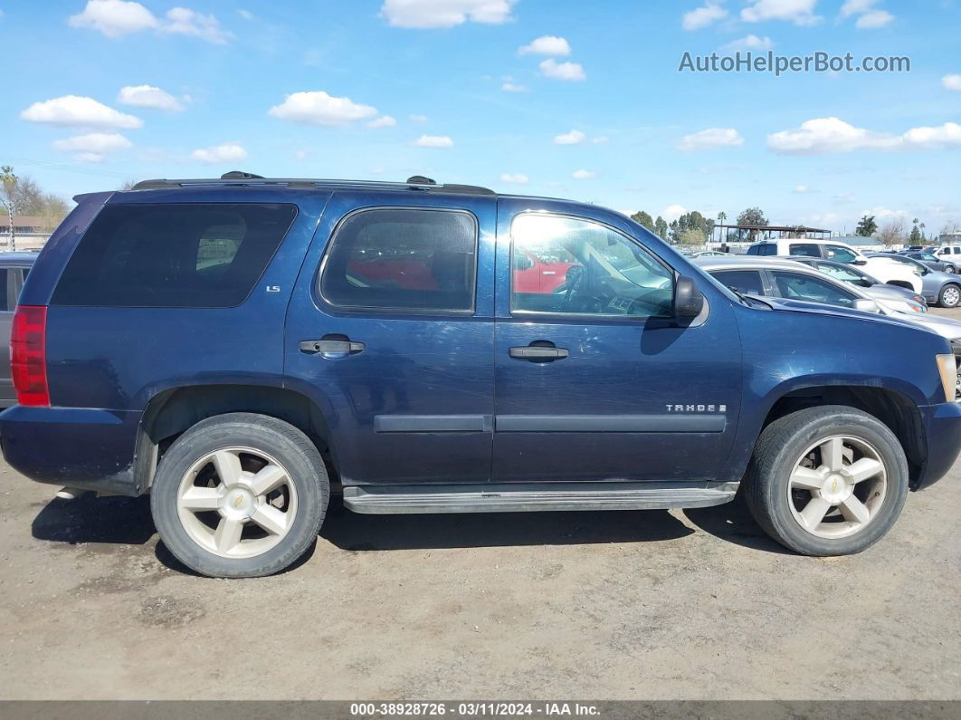 2007 Chevrolet Tahoe Ls Blue vin: 1GNFC13CX7J251147