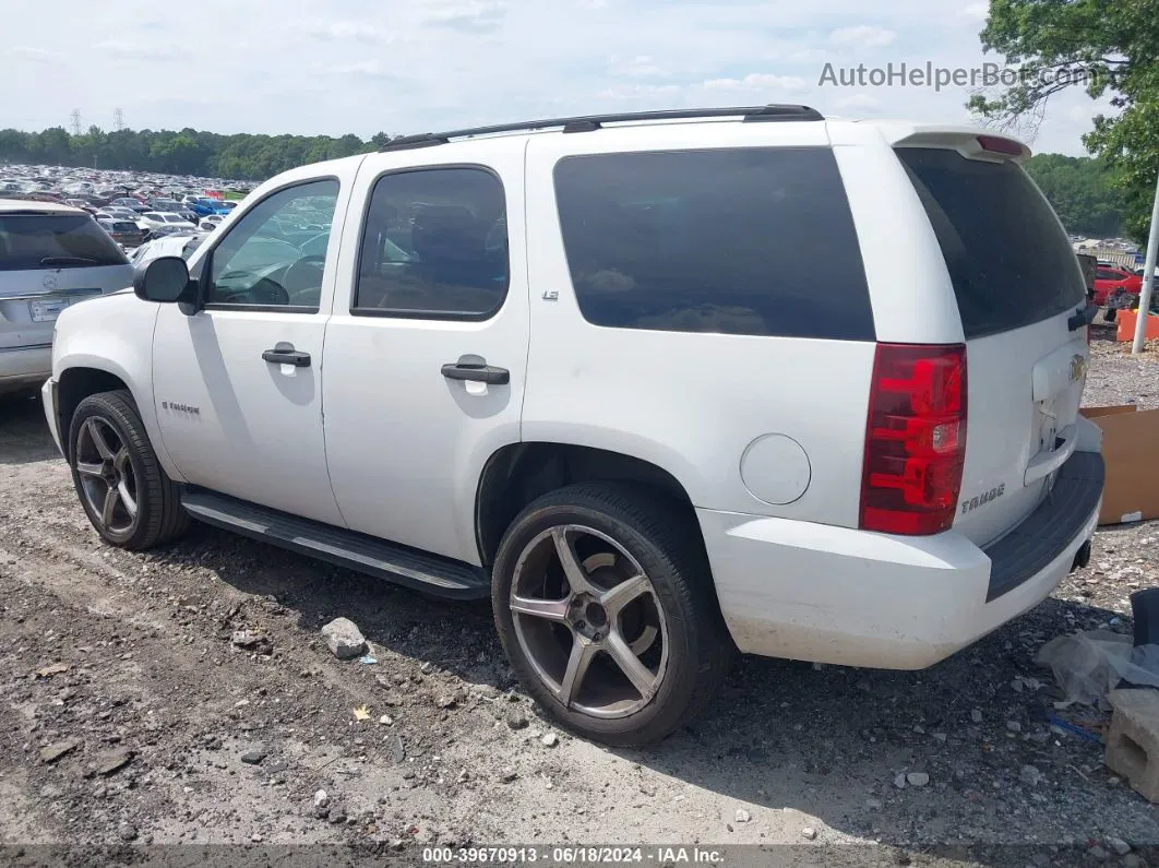 2007 Chevrolet Tahoe Ls White vin: 1GNFC13J27J125816