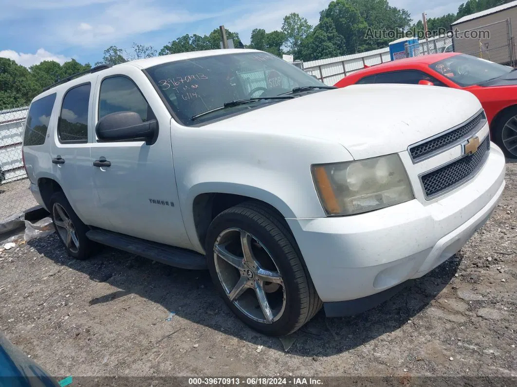 2007 Chevrolet Tahoe Ls White vin: 1GNFC13J27J125816