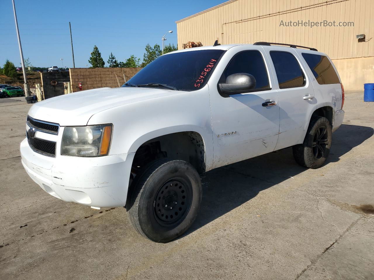 2007 Chevrolet Tahoe C1500 White vin: 1GNFC13J27R203741