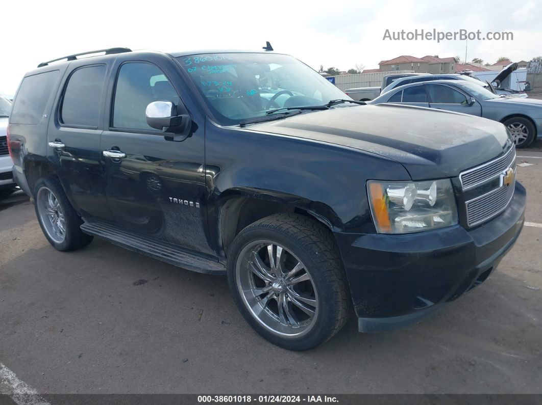 2007 Chevrolet Tahoe Ls Black vin: 1GNFC13J37R150631