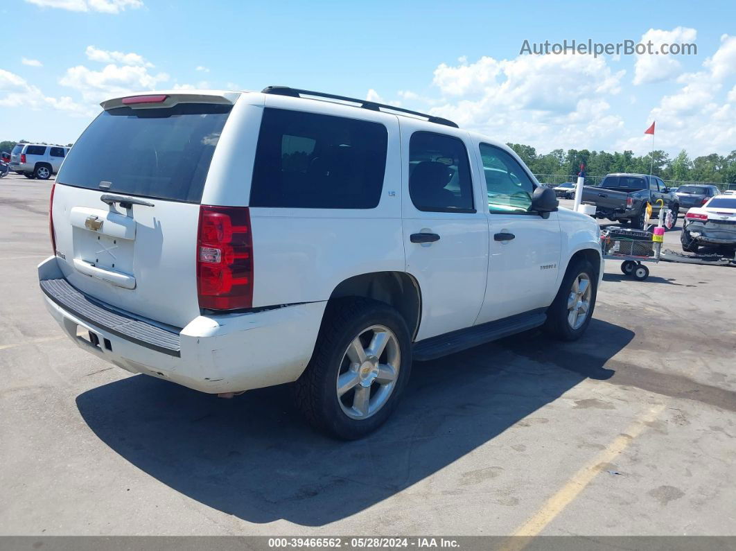 2007 Chevrolet Tahoe Ls White vin: 1GNFC13J77R113579