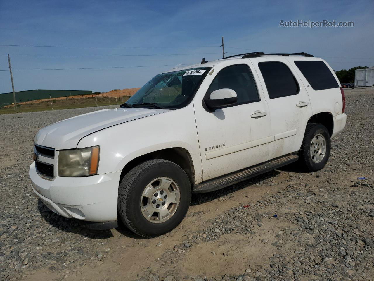 2007 Chevrolet Tahoe C1500 White vin: 1GNFC13J77R176309