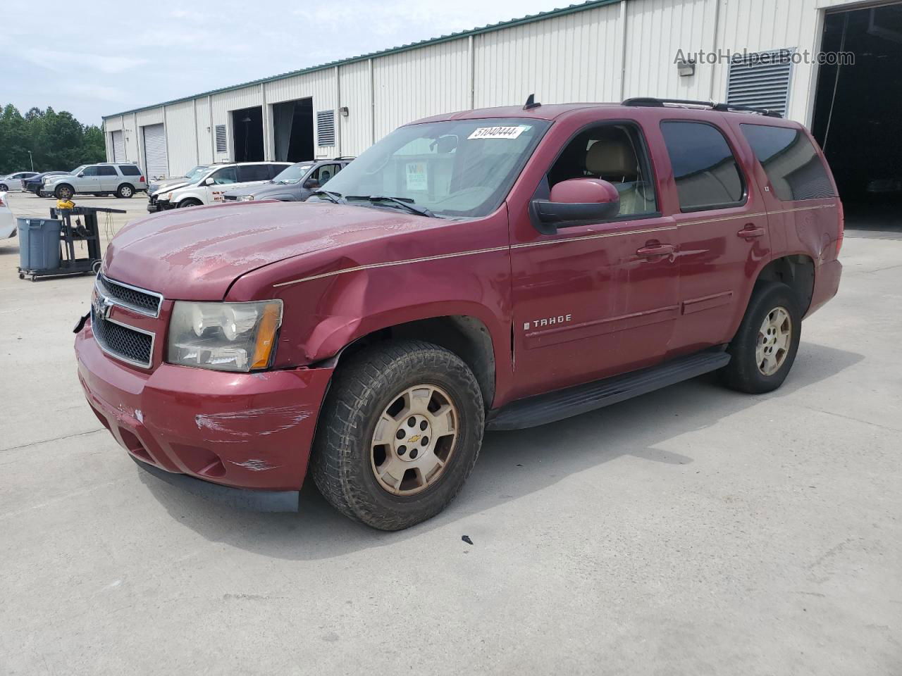 2007 Chevrolet Tahoe C1500 Red vin: 1GNFC13JX7J136238