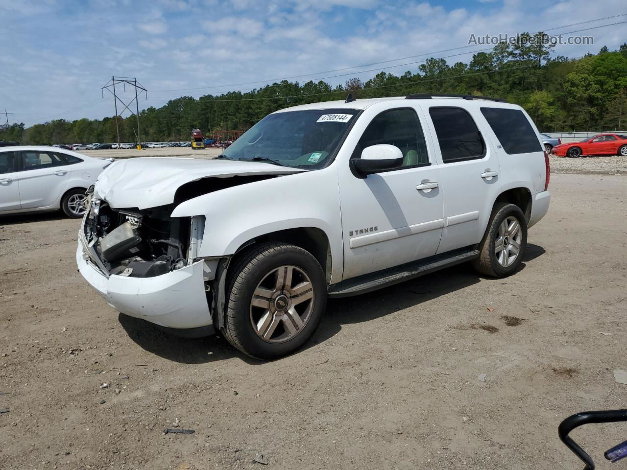 2007 Chevrolet Tahoe C1500 White vin: 1GNFC13JX7R160038