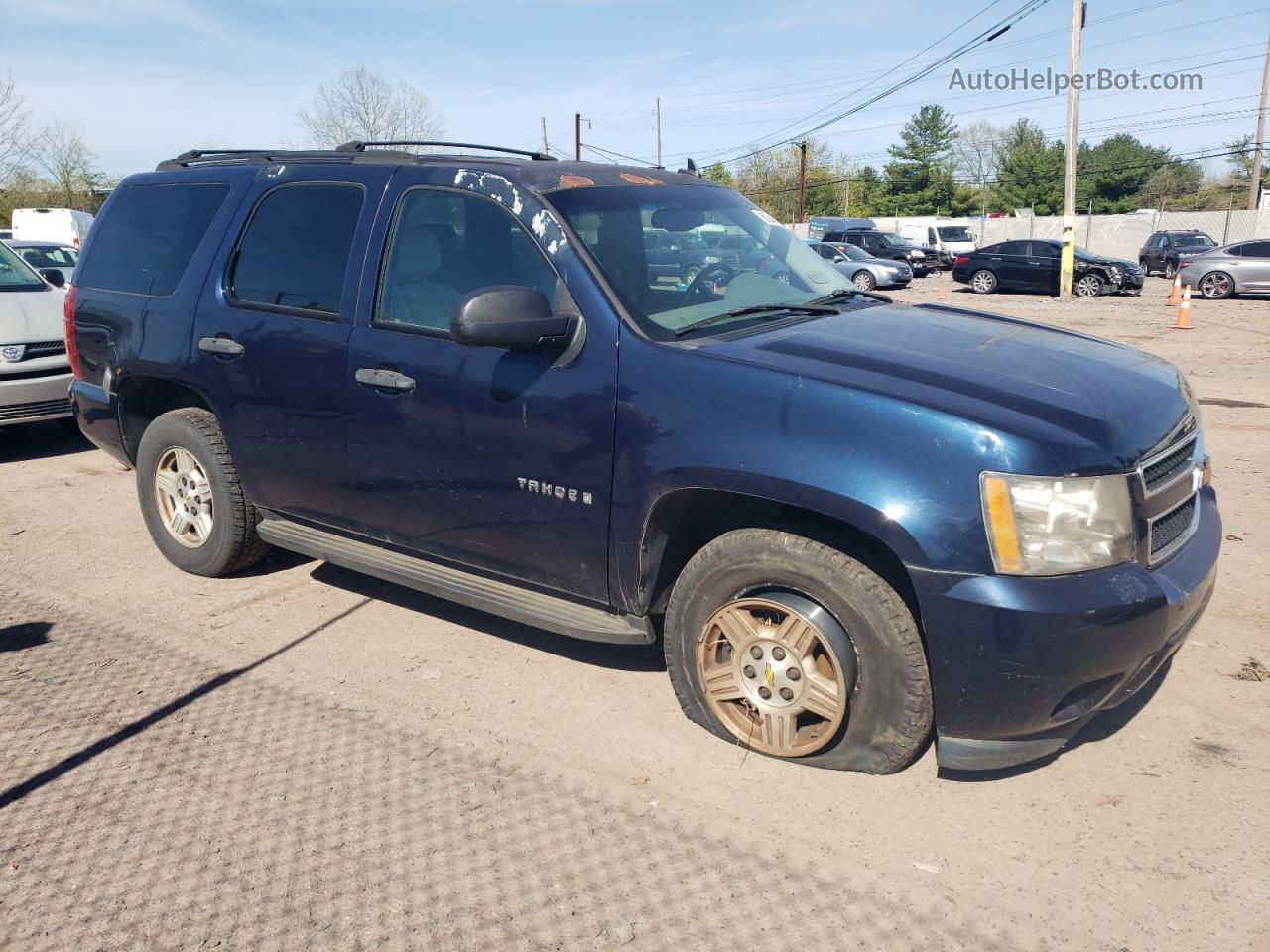 2007 Chevrolet Tahoe K1500 Blue vin: 1GNFK13017R157359