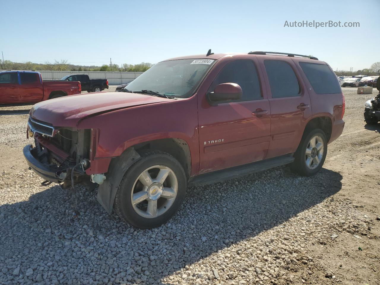 2007 Chevrolet Tahoe K1500 Red vin: 1GNFK13017R161475